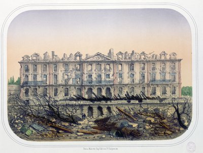 The Chateau de Meudon Bombarded by Prussian Troops by French School
